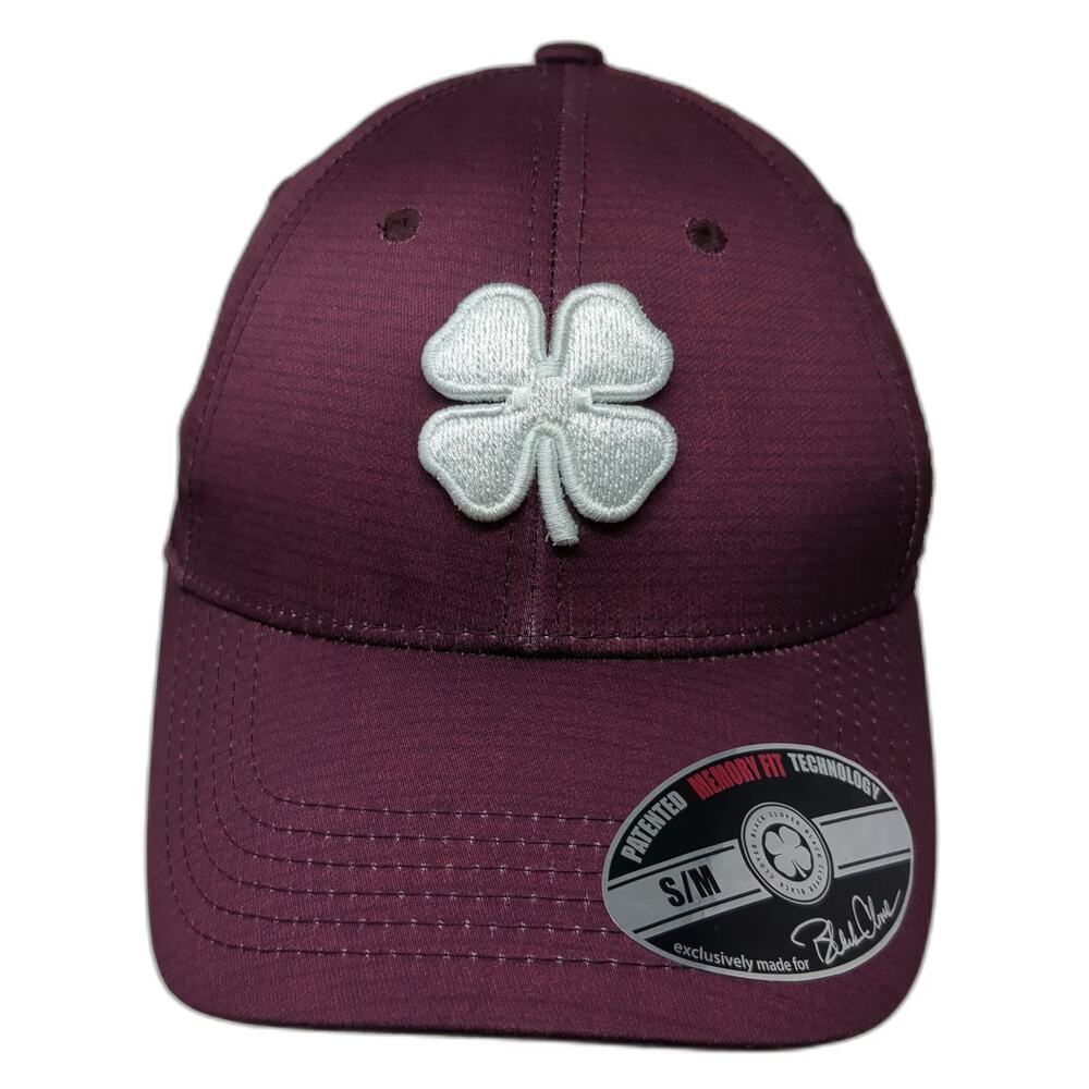 Black Clover Baseball Cap Red M Memory Fit Live Lucky Four Leaf Clover Hat